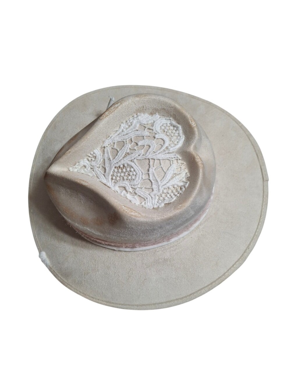 Custom Made Bridal boho Hat for Women sz M New beige